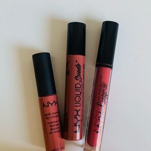 Pink liquid lipsticks bundle